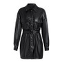 women's pu leather jackets fashion loose pockets long sleeve jackets