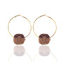 Big hoop earrings ethnic pompom earrings for women charm BOHO bohemia style
