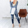 Casual open front cardigan women's blouses