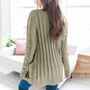 Casual open front cardigan women's blouses
