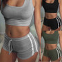 Seamless Yoga Suits Sport Crop Tops High Waist Fitness Shorts Gym Sets Running Sports Workout Clothes