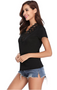 Women's Summer Lace V Neck T-Shirt Short Sleeve Casual Tee Shirt Tops