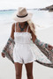 Printed Chiffon Loose Long Section Swimwear Beach Bikini Cover Up