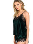 Women's Sexy Lace Sleepwear Cami Top and Shorts Velvet Pajama Set