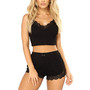 Pajamas Set Women's V-Neck Sleeveless Sleepwear PJ Set Soft Lace Cami Set with Short Pants Nightwear