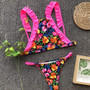 Sexy Floral Printed Beach Two Pieces Bikini Swimsuit