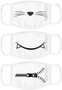 Funny Kids Face Mask Set of 3 Cute Cotton Washable Reusable Mouth Cover for Kids