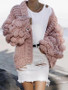 Knit Hollow Long Sleeve Cardigan Outwear Sweater