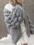 Knit Hollow Long Sleeve Cardigan Outwear Sweater