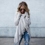 Knit Long Sleeve Tassel Irregular Sweater