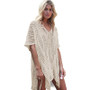 New Knit Hollow Irregular Swimwear Bikini Cover Up