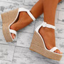 Casual Wedge High-heel Weaving Sandal Shoes