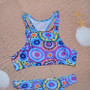 Boho Totem Circle Print Bikini Patch Swimwear Beach Swimsuit