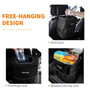 Car Trash Can with Lid and Storage Pockets, 100% Leak-Proof Car Organizer