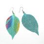 Chic Boho Colorful Hollow Leaf Drop Earrings Jewelry