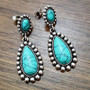 Bohemian Flower Turquoise Vintage Earrings Jewelry