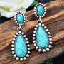 Bohemian Flower Turquoise Vintage Earrings Jewelry