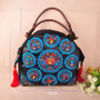 Traditional Ethnic Embroidery Canvas Tassel Shoulder Tote Bag