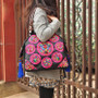 Traditional Ethnic Embroidery Canvas Tassel Shoulder Tote Bag