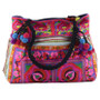 Folk Style Embroidered Pompom Canvas Shoulder Bag