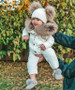 Unisex Baby Bear Rompers With Fur Collar (No Real Fur) Special Offer
