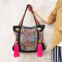 Vintage Ethnic Embroidered Tassel Beads Versatile Canvas Shoulder Bags