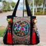 Vintage Ethnic Embroidered Tassel Beads Versatile Canvas Shoulder Bags