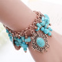 Bohemian Punk Turquoise Beads Pendants Bracelet Jewelry