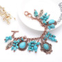 Bohemian Punk Turquoise Beads Pendants Bracelet Jewelry