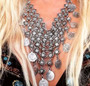 Gypsy Fashion Bohemian Antique Silver Double Layer Coin Necklace