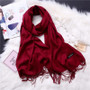 Winter Solid Color Warm Long Imitation Cashmere Shawls Scarf