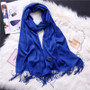 Winter Solid Color Warm Long Imitation Cashmere Shawls Scarf