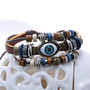 Retro Multilayer Leather Beaded Boho Bracelet Bangle Wristband