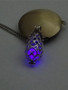 Hollow Luminous Alloy Pendant Necklace