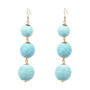 Handmade cute ball lantern ear stud earrings bohemia