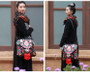 Folk Style Flower Peacock Embroidered Tassel Canvas Shoulder Bag Handbag