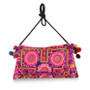 Flower Ethnic Embroidery Shoulder Cross Pom Ball Small Bag