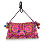 Flower Ethnic Embroidery Shoulder Cross Pom Ball Small Bag