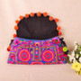 Flower Ethnic Embroidery Shoulder Cross Pom Ball Small Bag