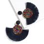 Fashion Bohemian Round Tassel Female Water Dangle Handmade Brincos Statement Earrings