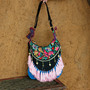 Ethnic Embroidery Tassel Flower Shoulder Big Bag