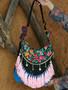 Ethnic Embroidery Tassel Flower Shoulder Big Bag