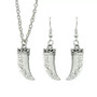 Crescent pendant necklace & Earrings set