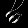 Crescent pendant necklace & Earrings set