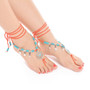 Bohemian ethnic style beach bikinis long cotton line with anklet