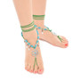 Bohemian ethnic style beach bikinis long cotton line with anklet