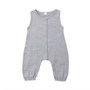PUDCOCO Cute Kids Newborn Baby Boy Girl Cotton Linen Romper Solid Sleeveless Striped Jumpsuit Outfit Summer Casual Clothes 0-24M
