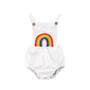 Infant Baby Girl Boys Sister outfit Rainbow Sleeveless Romper Jumpsuit Cotton Summer Clothes 0-24 Months