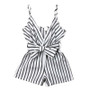 Pudcoco Newborn Infant Baby Girl Clothes Striped Sleeveless Strap Romper Jumpsuit One Piece Romper Outfit Clothes 0-24 months