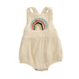 2020 Baby Summer Clothing 0-24M Newborn Infant Baby Girl Boy Rainbow Romper Jumpsuit Cotton Linen Overalls Sleeveless Clothes